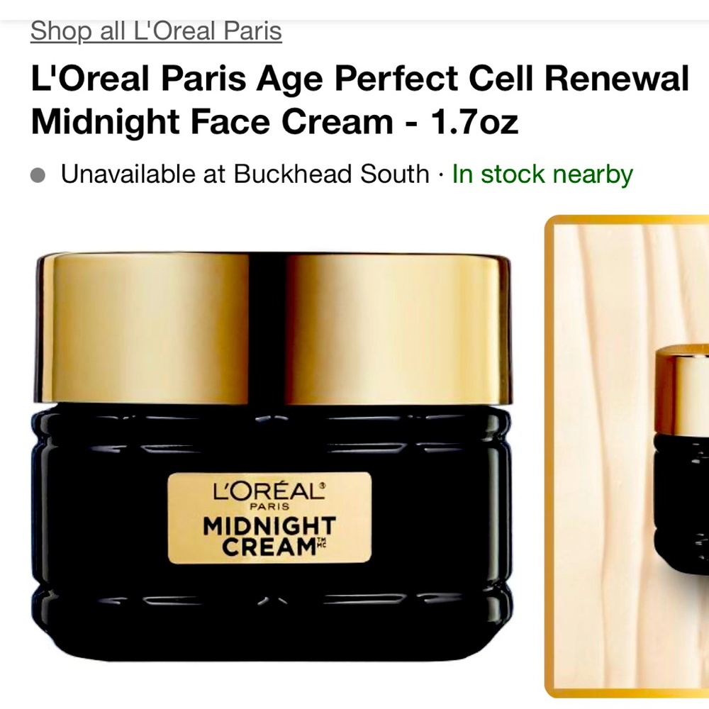 Bundle of 2 L'Oreal Paris Age Perfect Cell Renewal Midnight Face Cream - 1.7oz